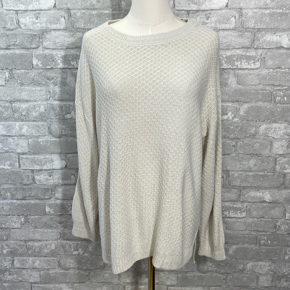 Fat Face Ellie Natural Crew Jumper Ivory Sweater